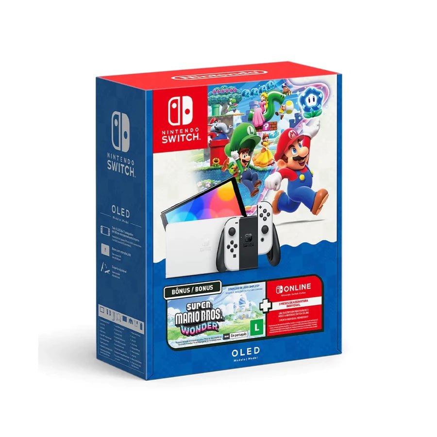 🎮 Console Nintendo Switch OLED + Super Mario Bros + 3 Meses NSO
