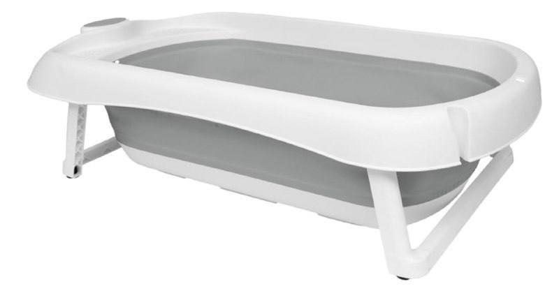 🫧 Buba Banheira Dobrável Silicone E Plástico Portátil (Cinza)