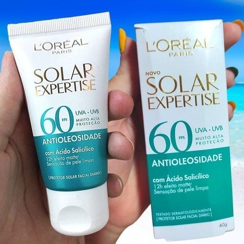 Protetor Solar Facial L'Oreal Paris FPS60 | Antioleosidade, Controle de Oleosidade por 12h