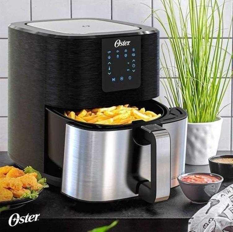 Fritadeira Elétrica Oster Ofrt650 de 4,8L, 1500W, Inox e Painel Touch 220v