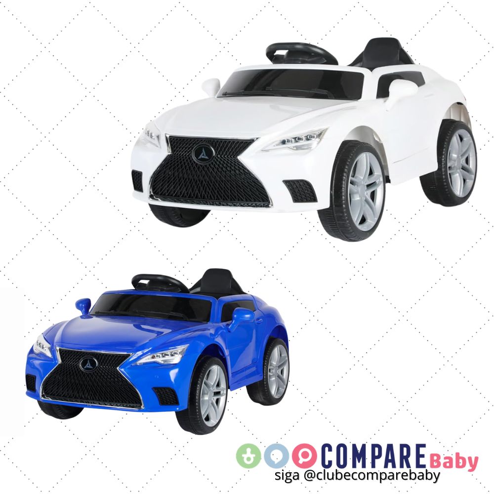 😍 Bang Toys Carro Elétrico Acelera 12v Recarregável Branco