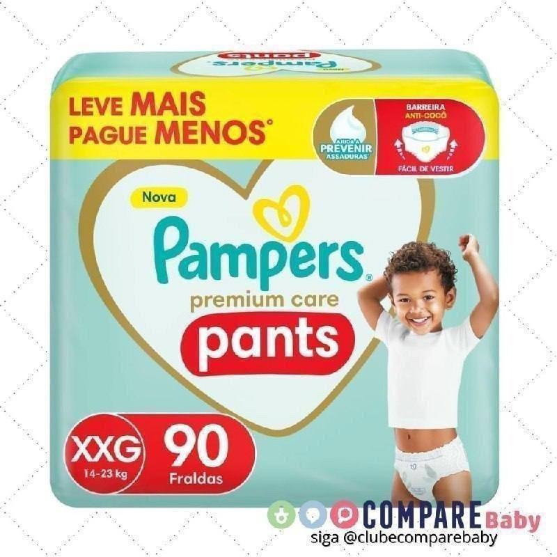 😍 Fralda Pampers Pants Premium Care XXG 90 unidades, Pacotão