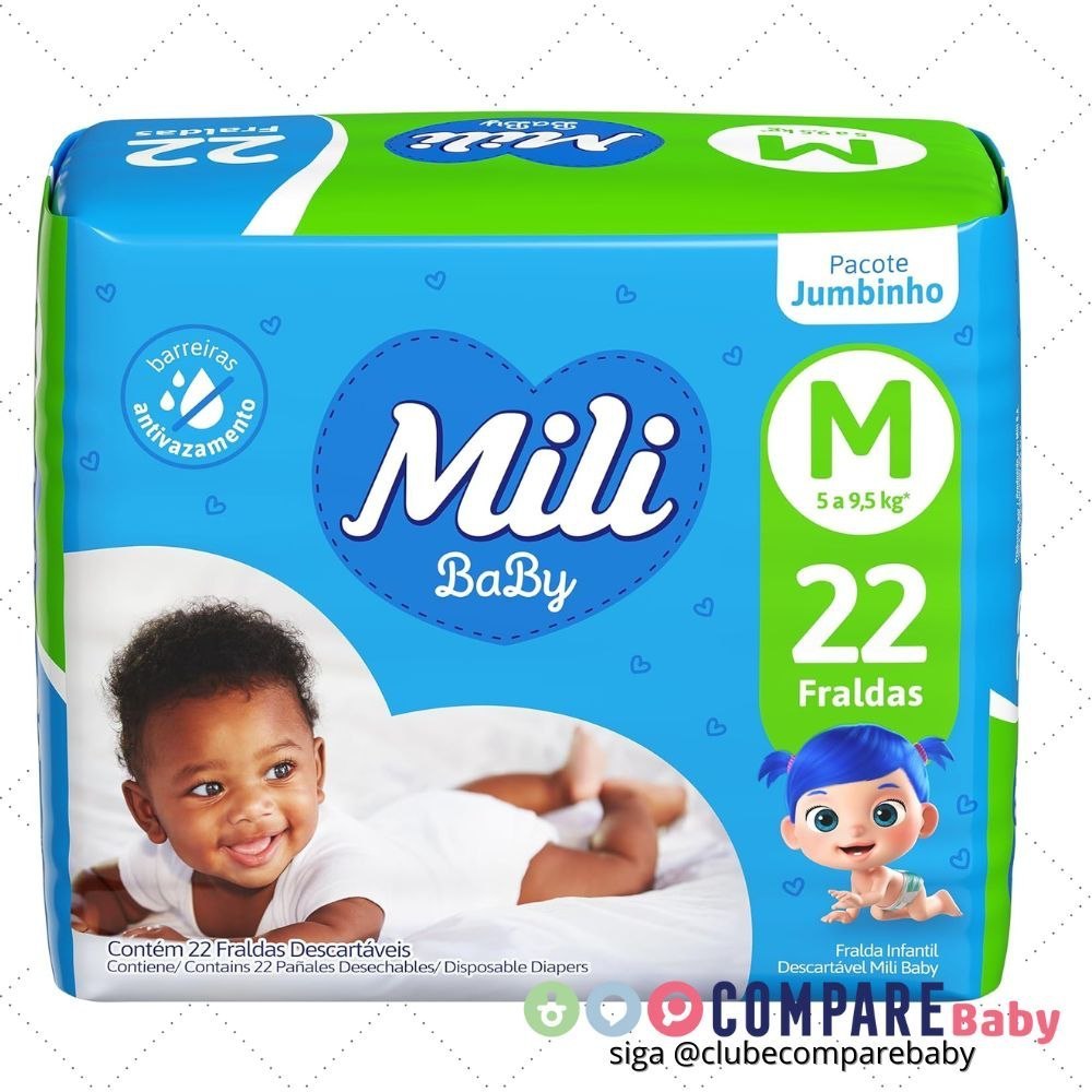 😍 Mili Fralda Ultra Seca Jumbinho M 1X22