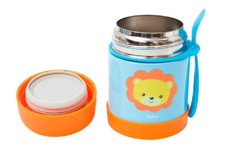 🫧 Buba Pote Termico Animal Fun - Leao Buba Colorido