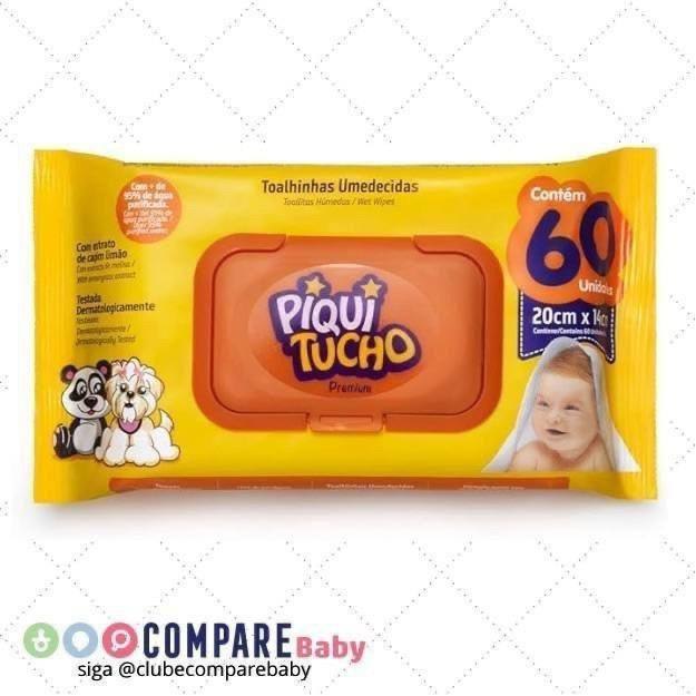 😍 Toalhas Umedecidas PIQUITUCHO PREMIUM COM 60 PCS