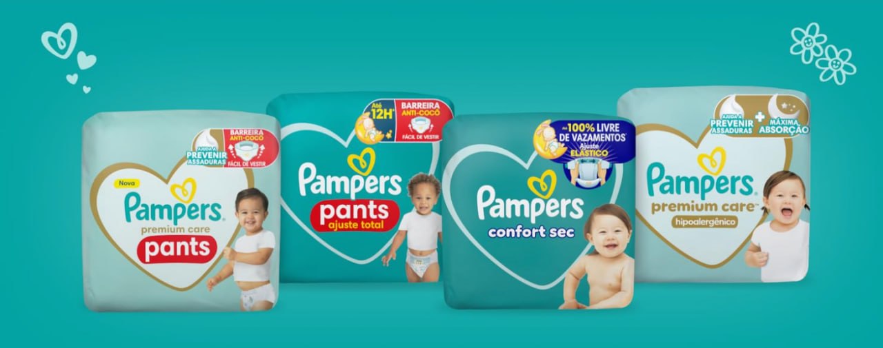 🎟 Fralda Pampers em promoção, Economize R$50  em pedidos R$450+