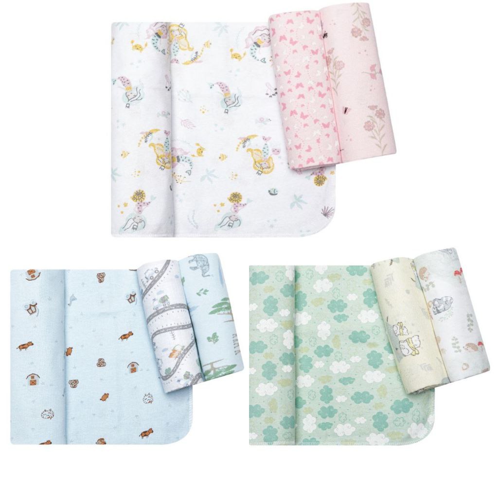 🛍️ Kit Manta Cueiro Flanelado Papi 100cm x 80 Cm OU 80 x 50 cm 03 Unidades