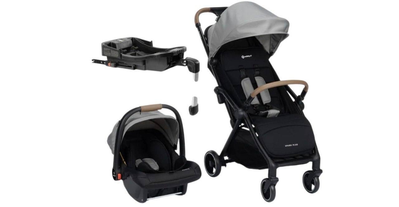 🫧 Travel System Safety 1st, Spark Plus Trio, com Isofix, 0 meses a 22 kg, Grey Frost
