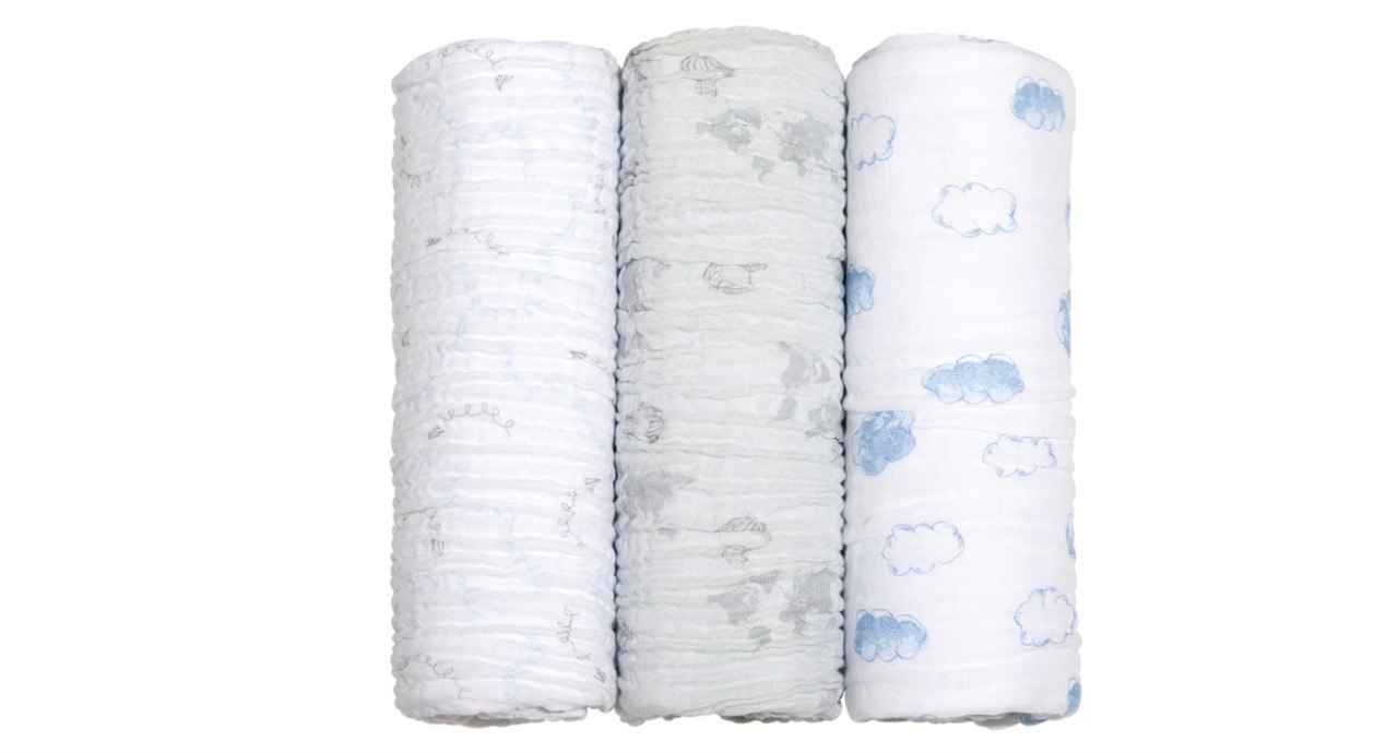🫧 Papi Textil Cueiro Swaddle Soft Bamboo Mami 1,20M X 1,20M Contem 03 Unidades