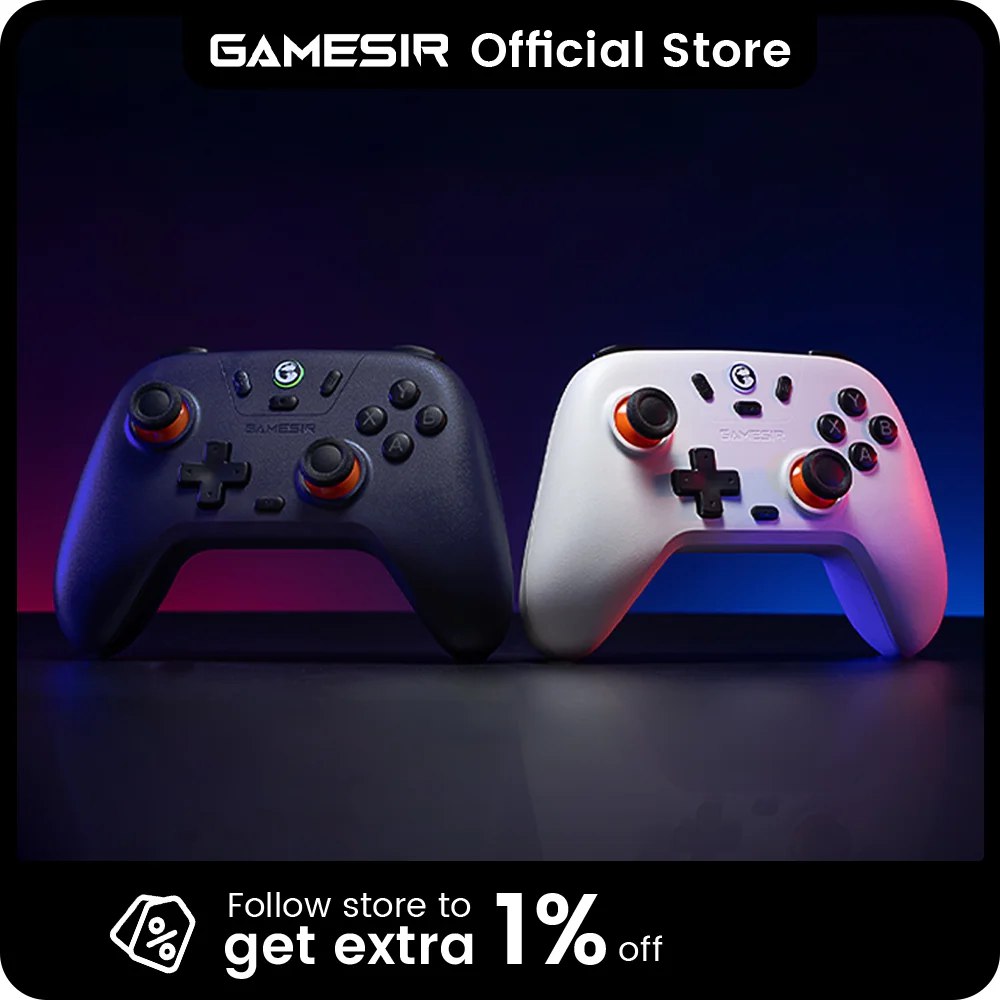 Controle Sem Fio Gamesir T4 Nova Lite, Analógicos Hall Effect, 2.4GHz, Bluetooth e USB-C