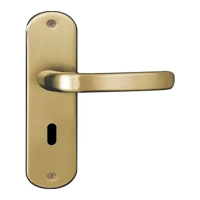🛍️ Fechadura Mgm Stilo Interna Porta Quarto Bronze Com Maçaneta E Chaves