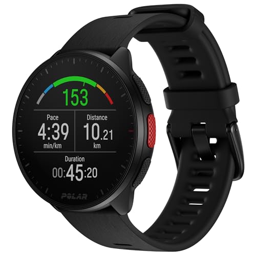 🛍️ Polar Pacer Preto - Relógio com GPS avançado, Processador rápido, Ultraleve, Tela bril