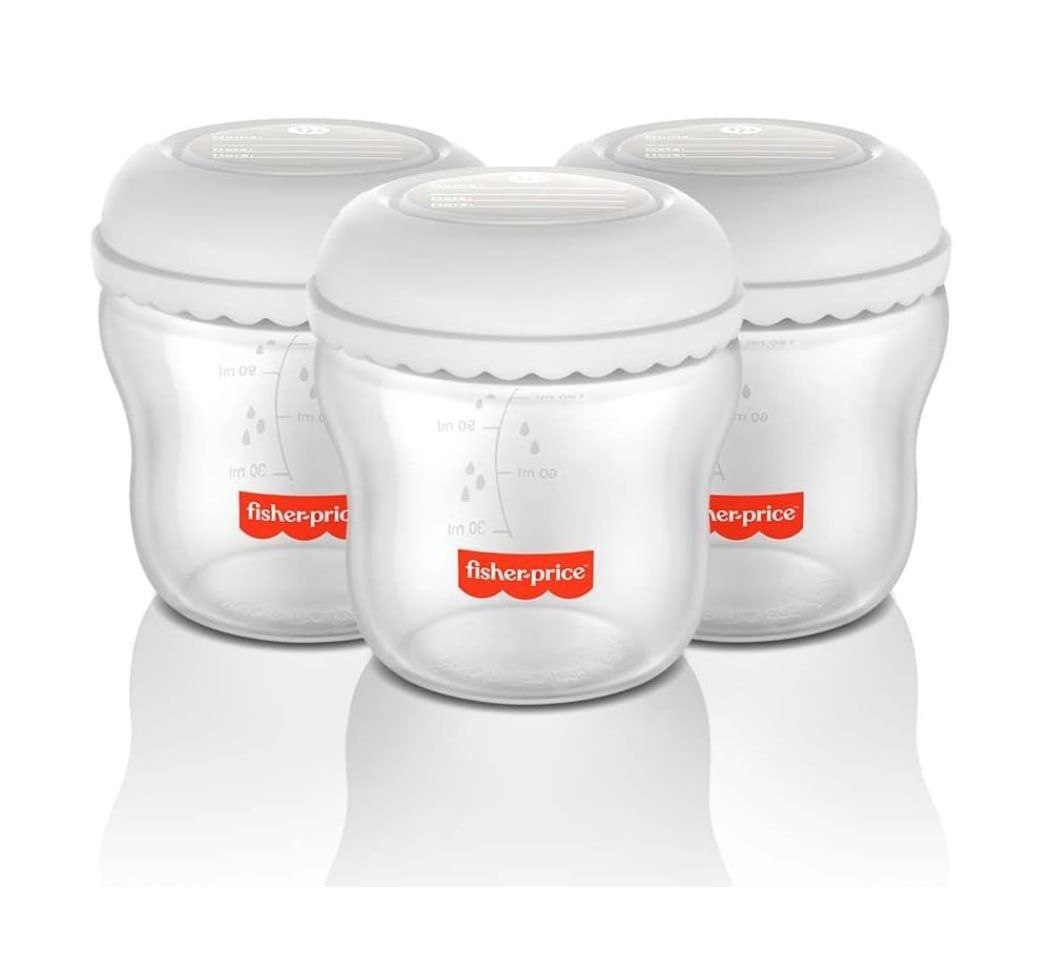 Kit 3 Frascos para Armazenar Leite Frisher Price 150ml