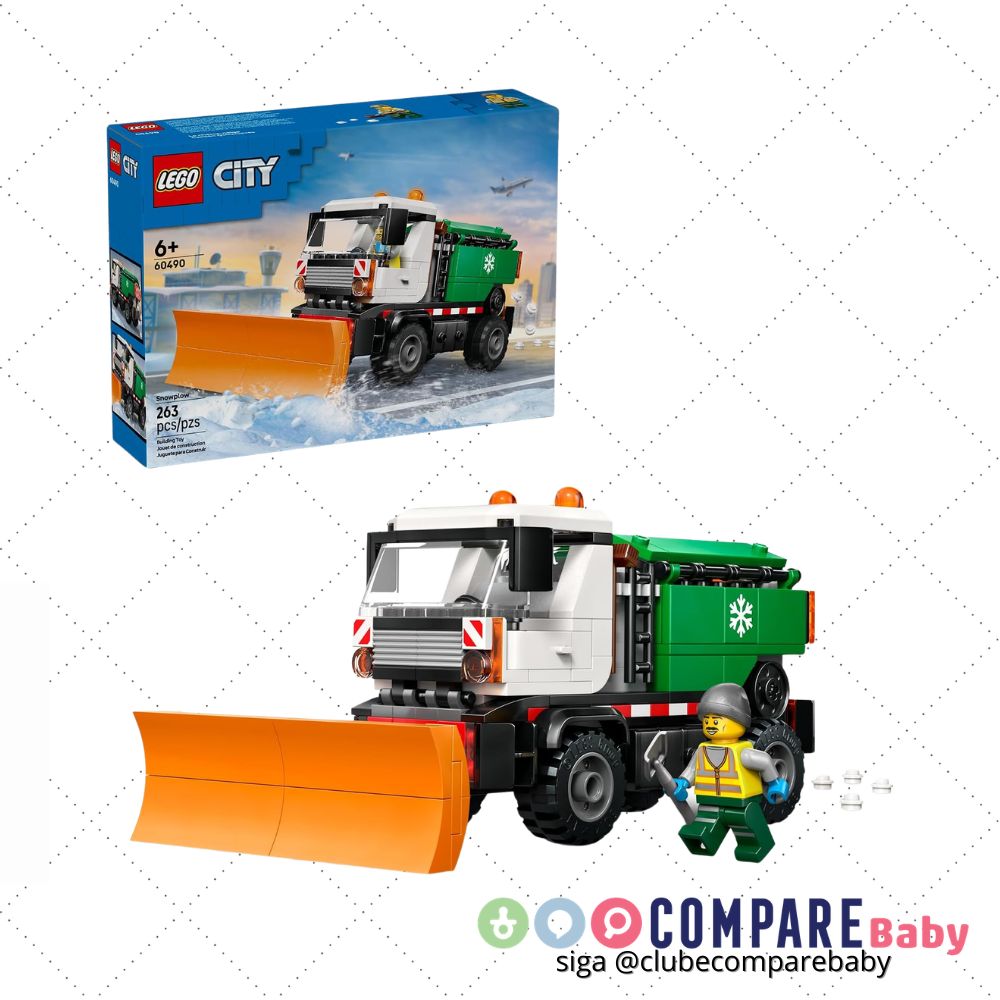 😍 LEGO City Limpa-neve, Caminhão de Brinquedo com Minifigura 60490
