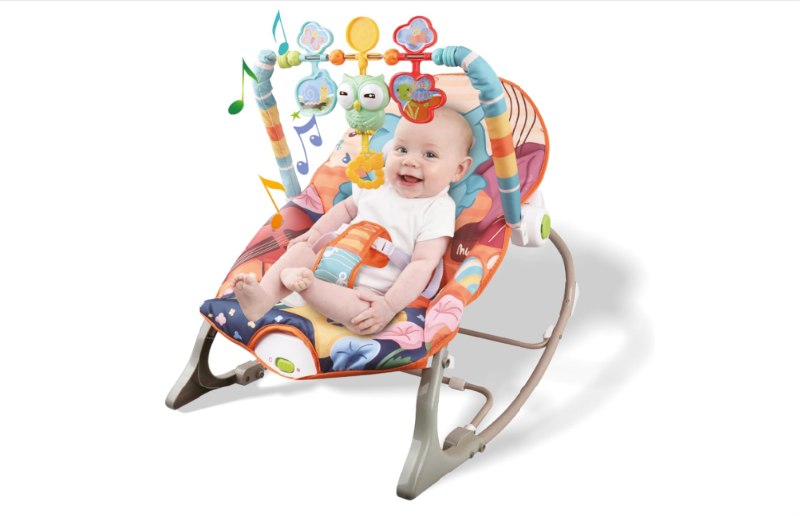 🫧 Maxi Baby Cadeira de Descanso e Balanço Bebê Musical Funtime Aurora (Coruja)