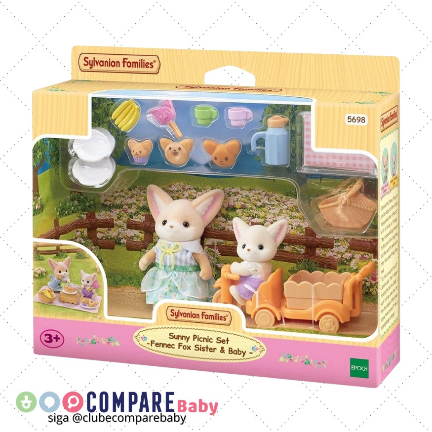 😍 Conjunto Piquenique Ensolarado - Irmã e Bebê Raposas-do-deserto
