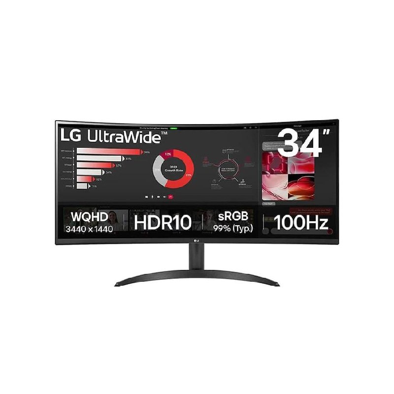 🖥️ Monitor Curvo LG UltraWide 34” WQHD 100Hz HDR10