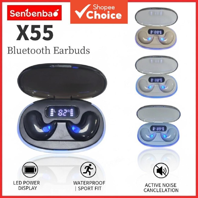 🔥 Fones Sem Fio Senbenbao X55 TWS Bluetooth 🎧⚡