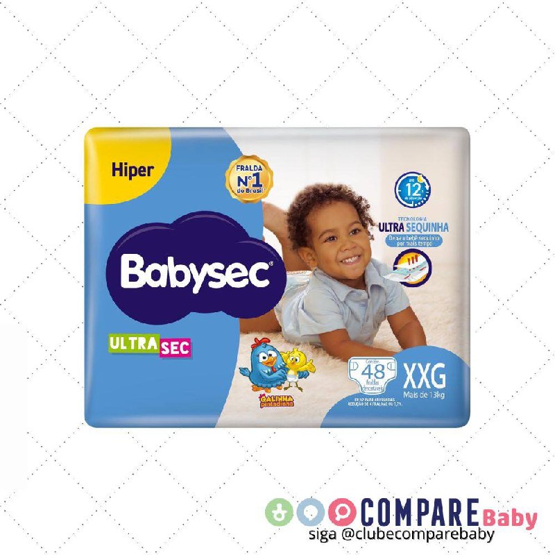 😍 Babysec Fralda Galinha Pintadinha Ultrasec Xxg 48 Unidades