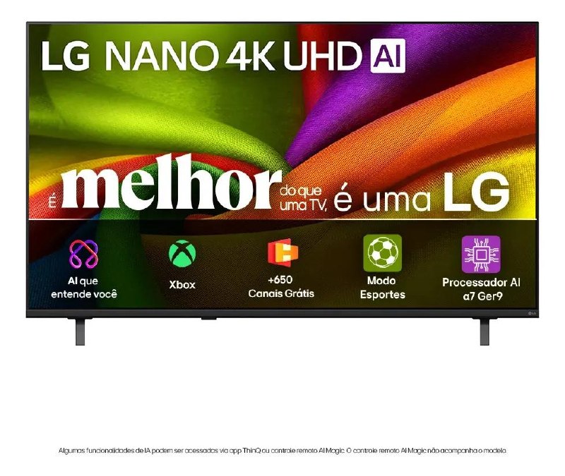 NANO UHD 4K COM IA, XBOX E GOOGLE GEMINI