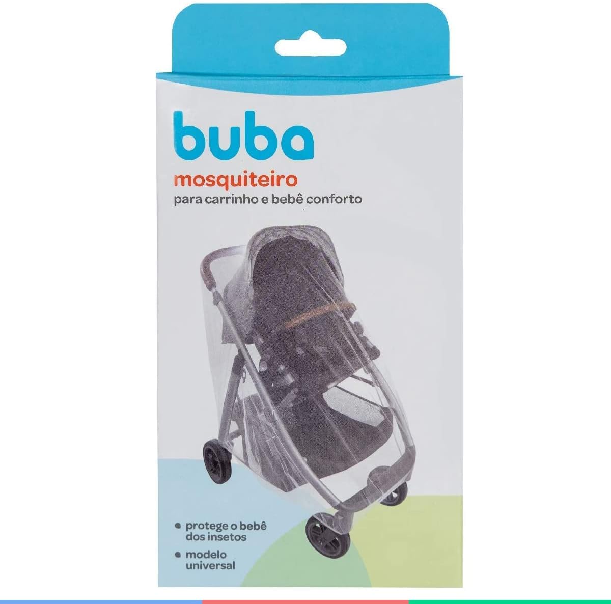 🫧 Mosquiteiro Universal para Carrinho Buba — Branco