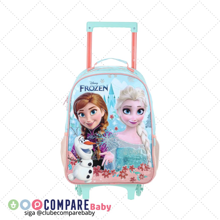 😍 Mochila Infantil com Rodinha, Xeryus, Frozen
