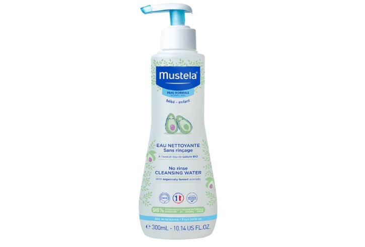 🫧 Mustela Água De Limpeza Sem Enxágue 300Ml - Água Micelar Infantil Rosto E Corpo Vegana