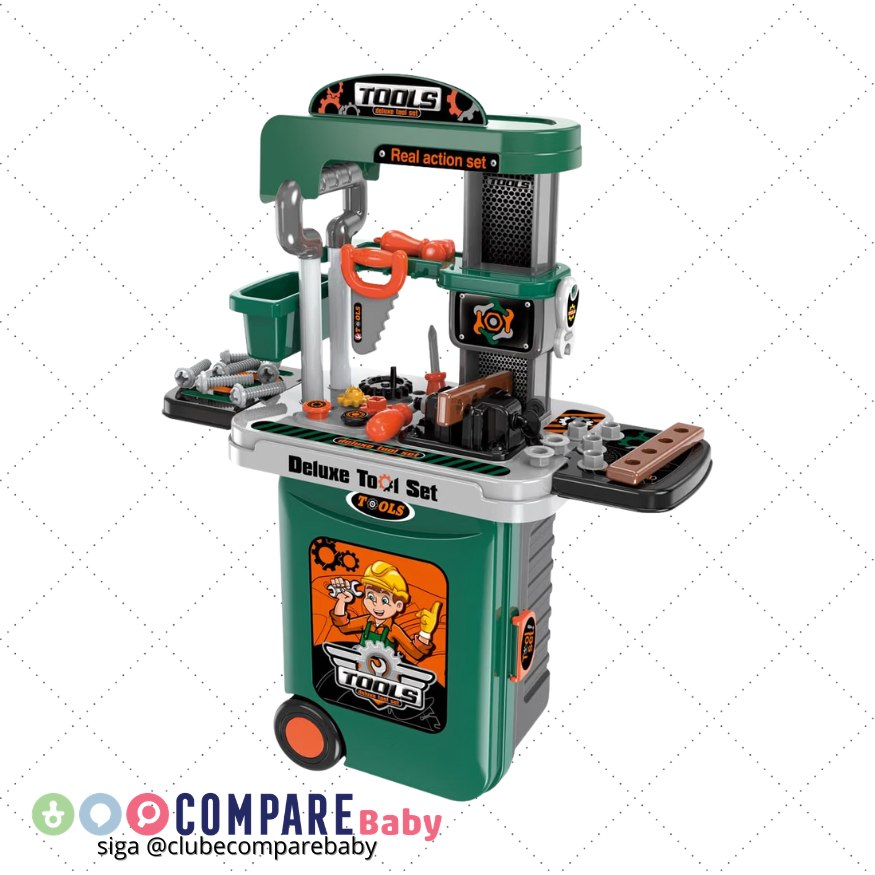 😍 Bancada Maleta de Ferramentas Infantil Deluxe ReplayKids