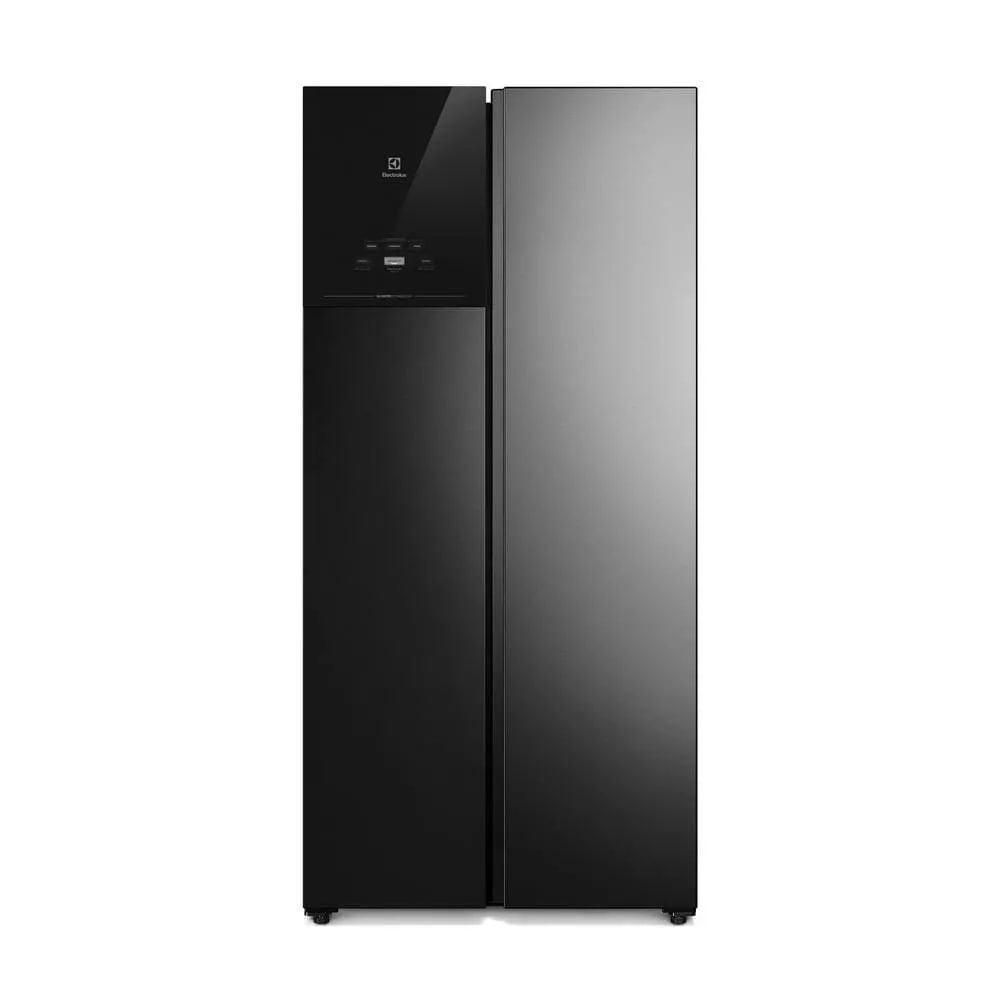 🧊Geladeira Electrolux Frost Free Inverter 431L AutoSense Bivolt Side by Side Black Inox L