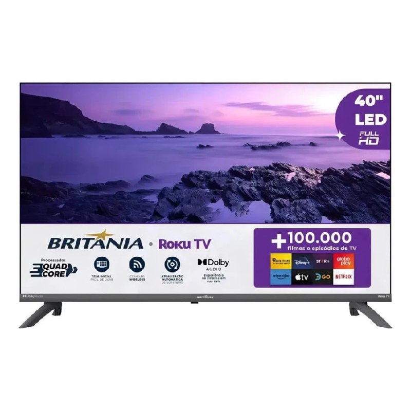 📺 Smart TV 40” Britânia B40CRA Full HD