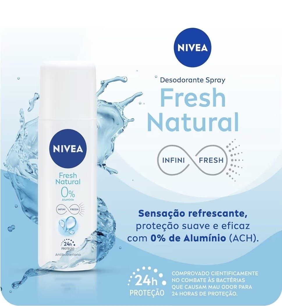 NIVEA Desodorante Spray Fresh Natural 90m