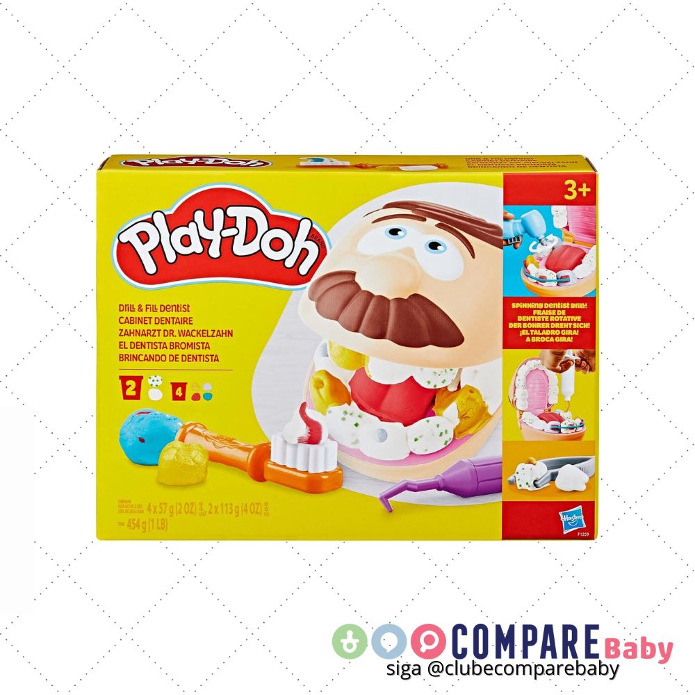 😍 Play-Doh Massinha de modelar infantil, Brincando de Dentista