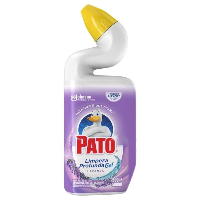 Pato Limpador Sanitário Gel Desinfetante, Lavanda, Limpeza Profunda, 500ml