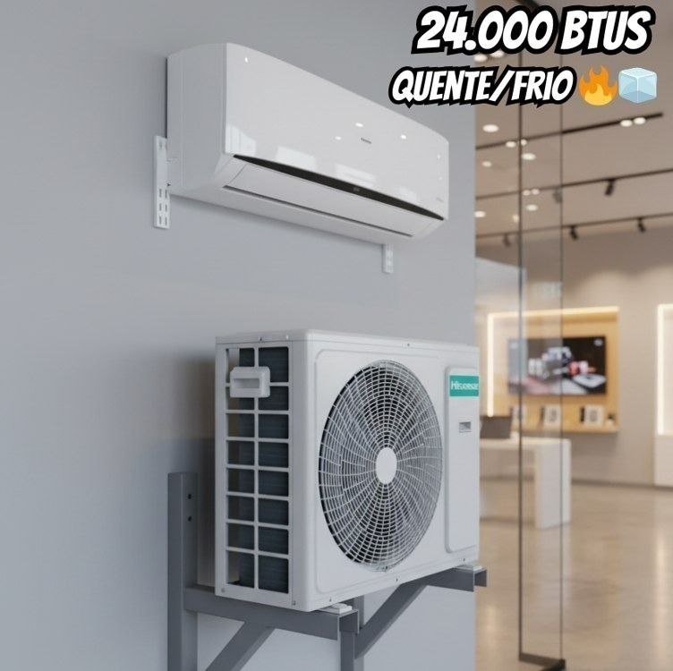 AR CONDICIONADO INVERTER HISENSE SPLIT HI WALL WI-FI 24000 BTUS QUENTE/FRIO 220V