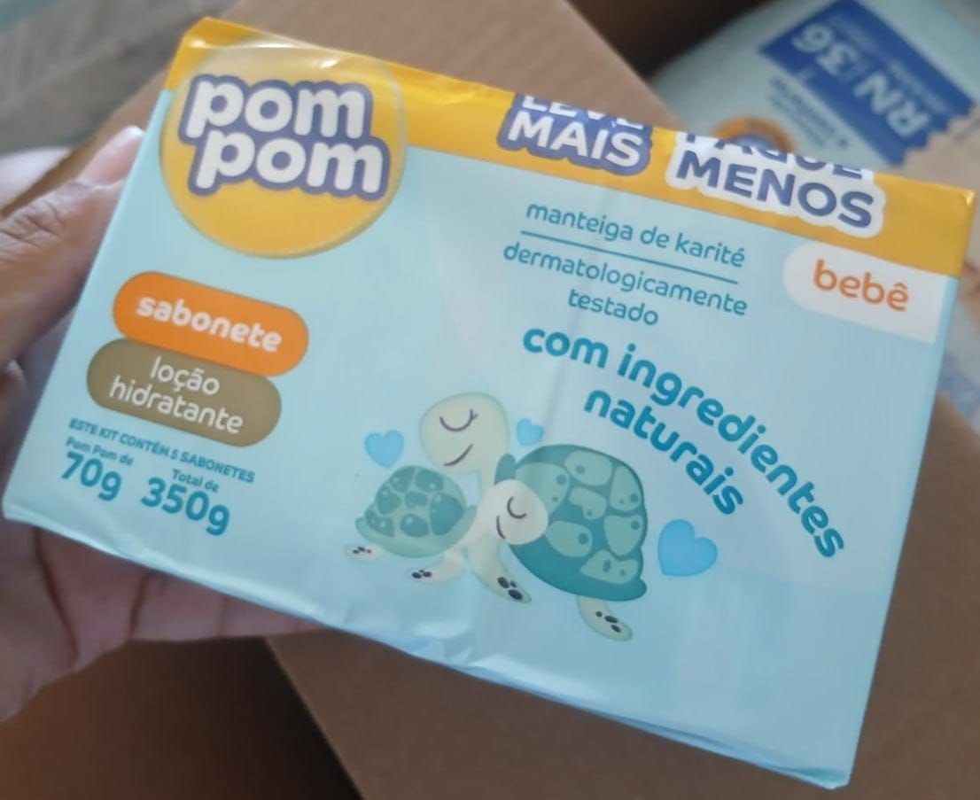 Sabonete Pom Pom Hidratante 5 Unidades 70g