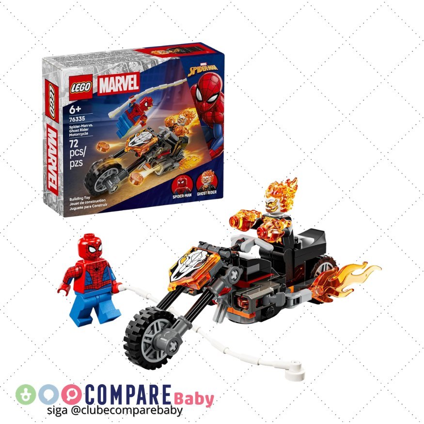 😍 LEGO | Marvel Homem-Aranha vs. Motocicleta Fantasma com Motocicleta 76335