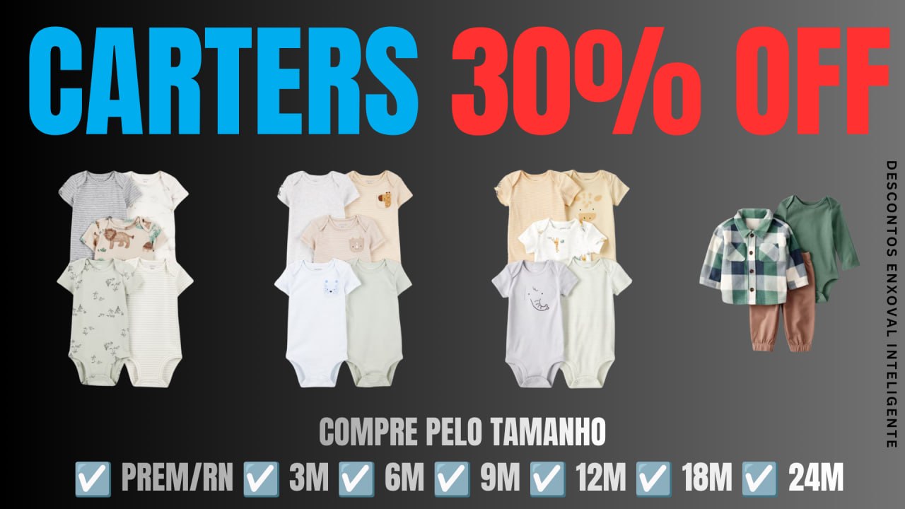 🔴 CARTER’S COM 30% OFF NA RIACHUELO 💰
