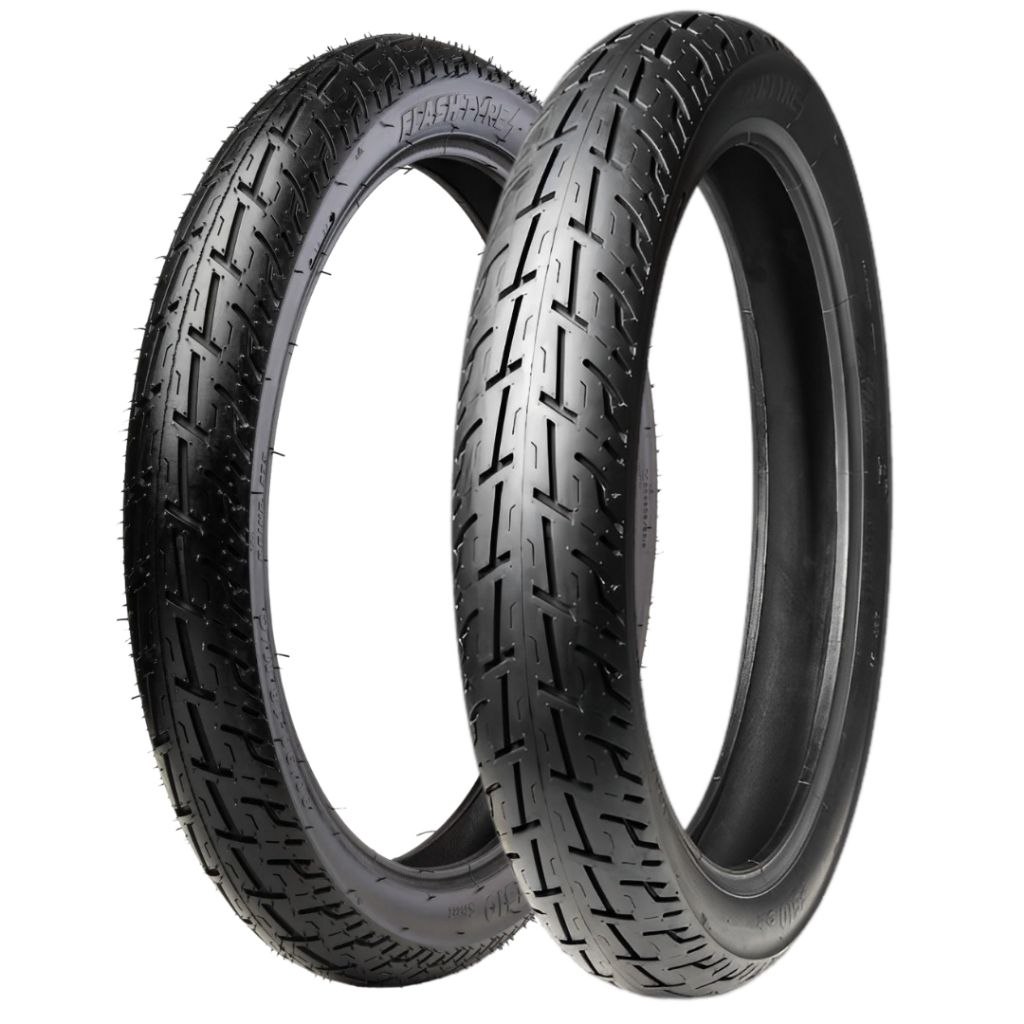- Par Pneu Novo 90/90-18 + 2.75-18 Flash Tyre Ybr Titan Cg 125 150 160