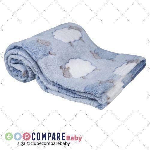 😍 Mantinha Ovelhinha Azul, BUBA, Azul