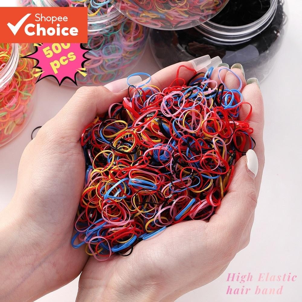 🛍️ Faixas De Cabelo Descartáveis Coloridas Para Meninas , Suporte De Rabo De Cavalo Bebês