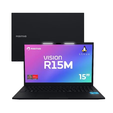 💻Notebook Vision R15M Ryzen 7-5825U Linux 8GB RAM 256GB SSD Wi-Fi 6 IPS - Positivo AMD