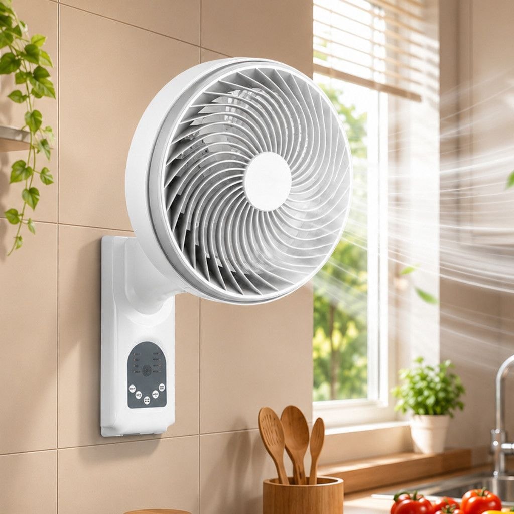 - Ventilador de Parede Controle Remoto Display Digital 3 Velocidades Oscilante 90W 110V 22