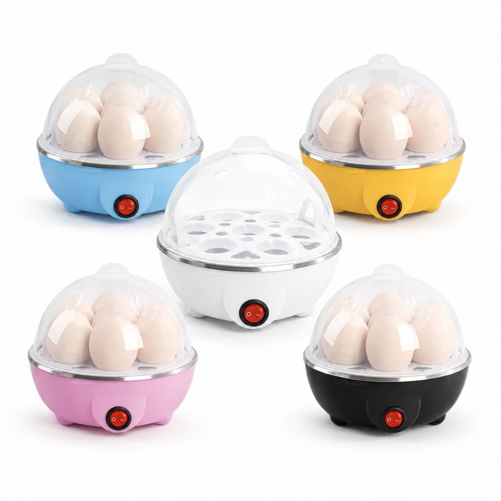 - Cozedor De Ovos Elétrico 110V Para 7 Ovos Com Desligamento Automático Tampa Transparente