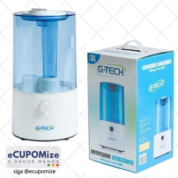 😍 G-Tech Umidificador Ultrassônico Modelo Allergy Free Hm 3L
