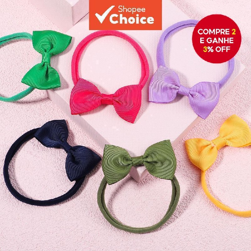 🛍️ Conjunto De Laços De Cabelo Para Bebês , Tiaras De Nylon Macio Meninas , Crianças , Ac