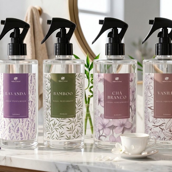 🛍️ Água Perfumada 500ml Para Lençóis, Roupas e Tecidos + Borrifador Alpha Oriental