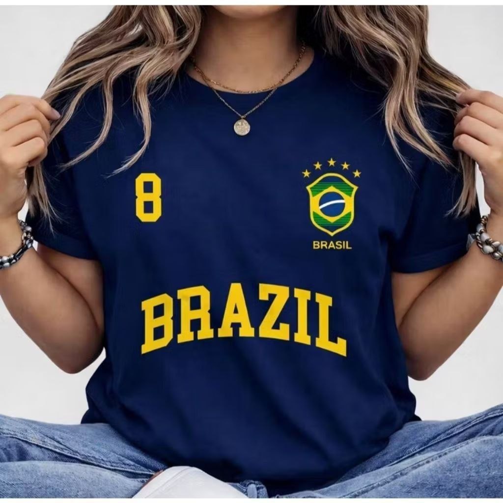 🛍️ Blusa Feminina Brasil T-shirt Verão *Algodão*