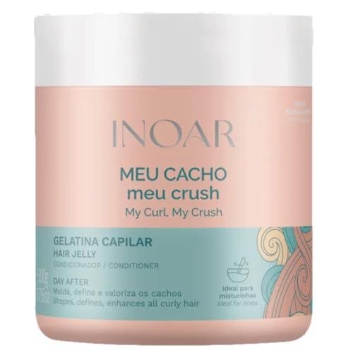 🛍️ Inoar, Meu Cacho Meu Crush, Gelatina Capilar, Definição de Cachos, Hidratação Intensa,