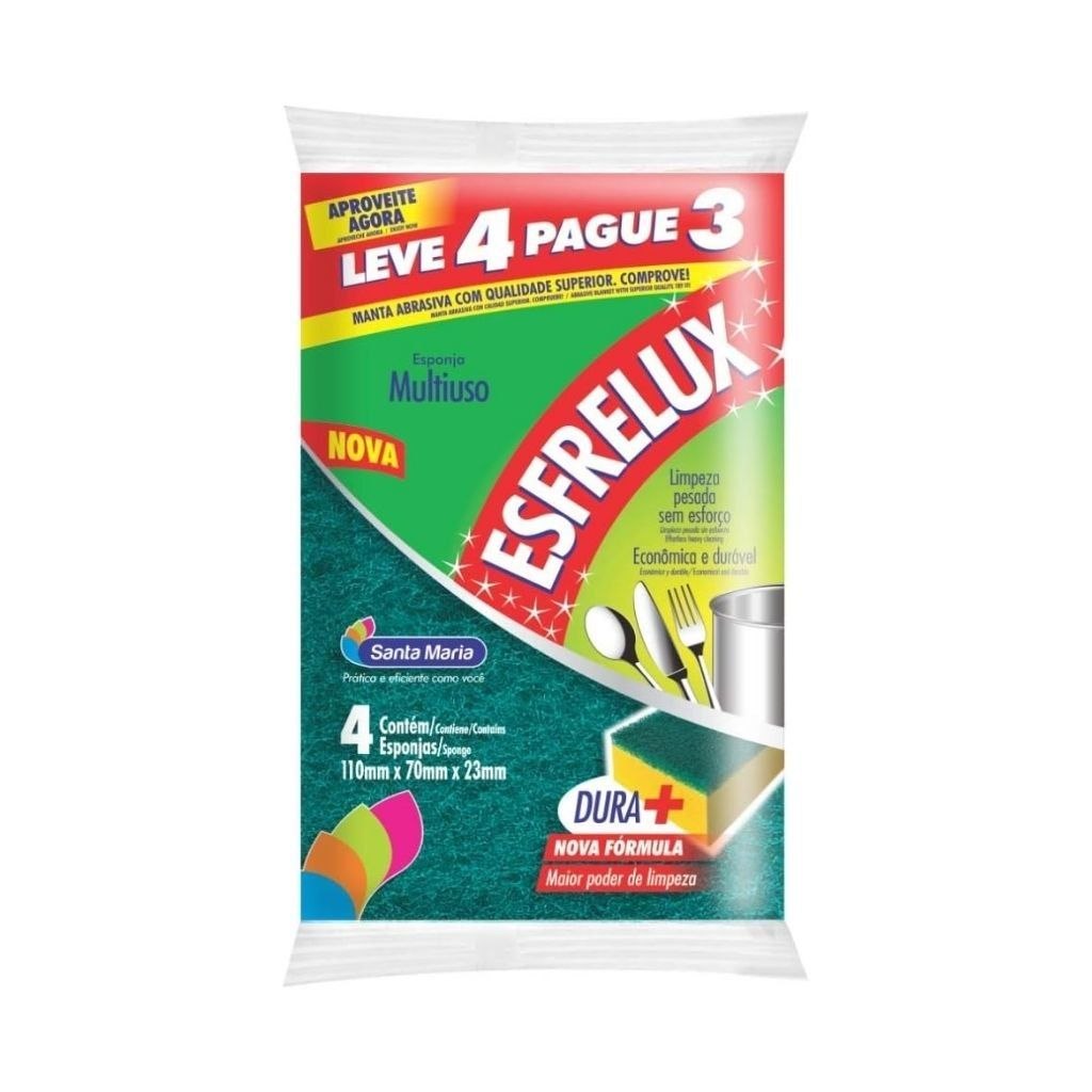 Esponja Esfrelux Leve 4 Pague 3