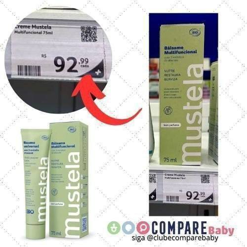 😍 Mustela Bálsamo Multifuncional 75Ml - Hidratante Para Áreas Ressecadas Do Corpo - Orgân